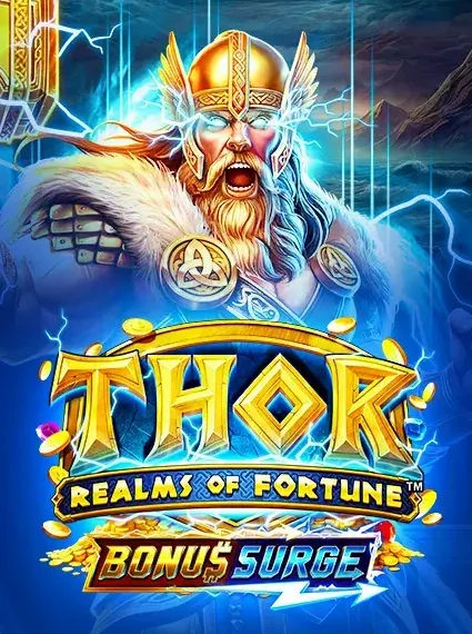 Decorative casino game artwork for Spinson: Thor Realms Of Fortune